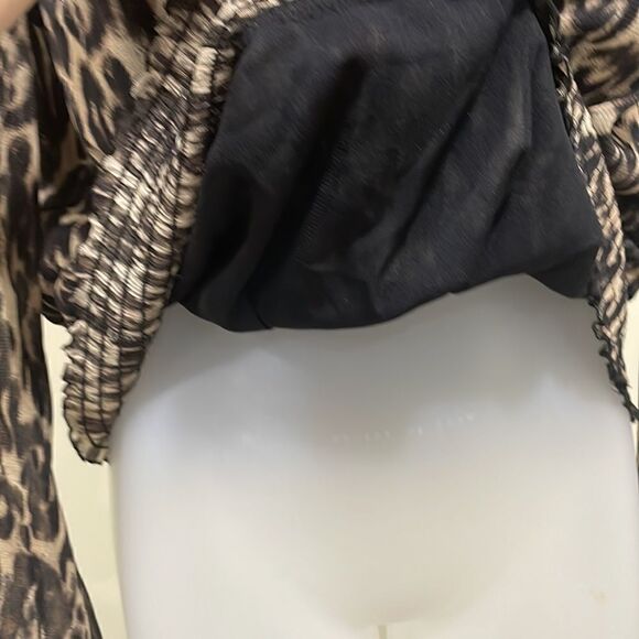 NWOT Charter Club leopard ruffle blouse. Size XL 14/16 plus - Picture 6 of 9